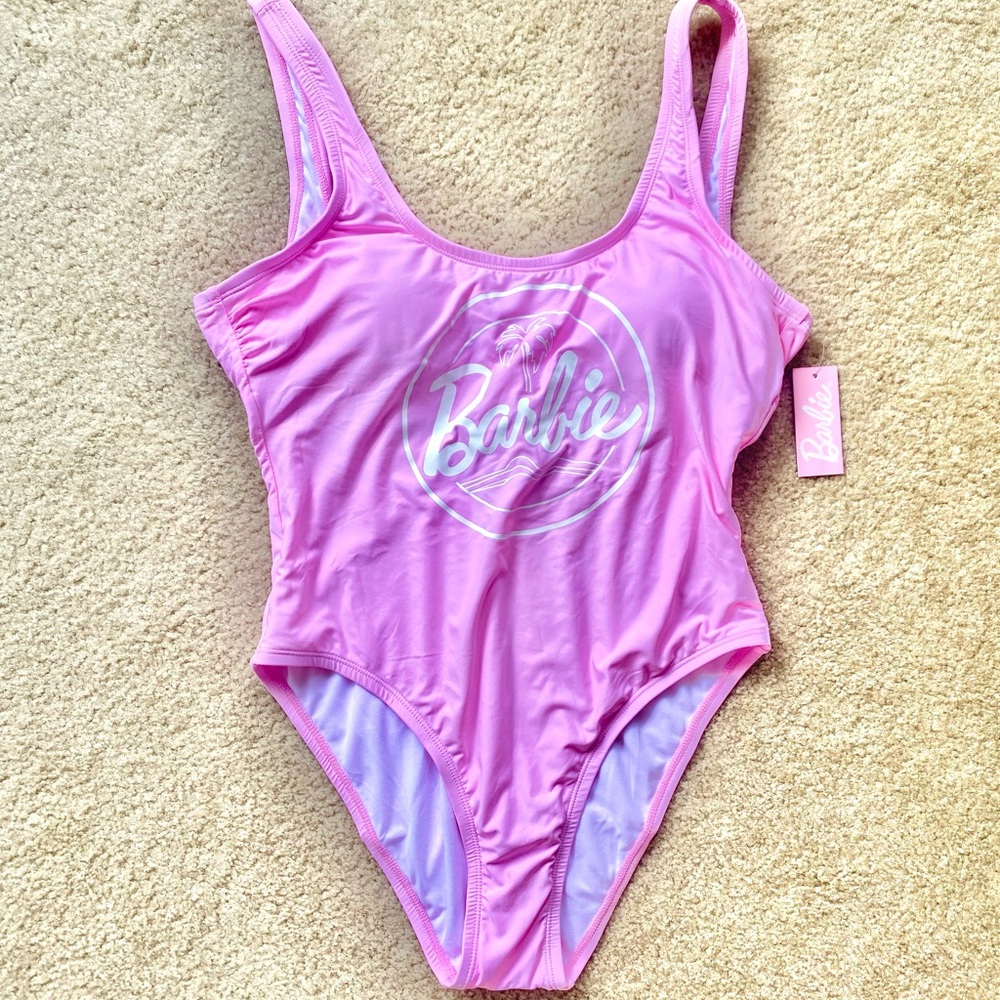 Barbie Pink Logo One-Piece Swimsuit